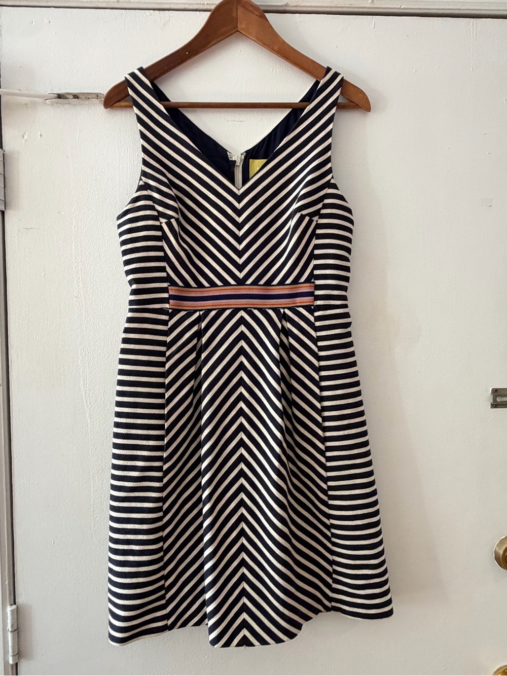 Anthropologie Maeve Navy - White Striped Dress